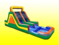 18ft Tall Fusion Dual Slide with pool
